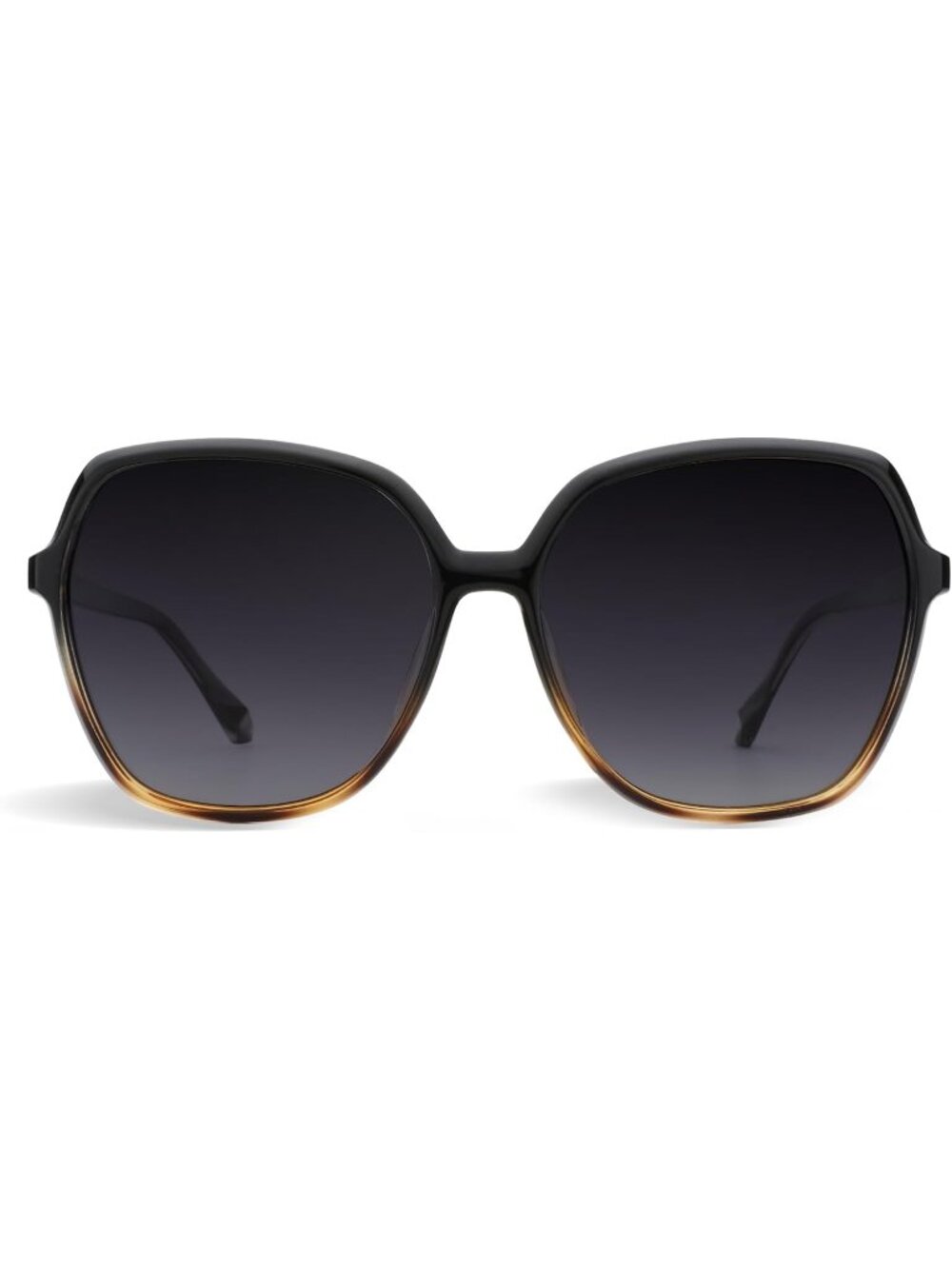 Women's Polarized Oversized Square Sun Glasses Shades UV400 Protection C03 Black